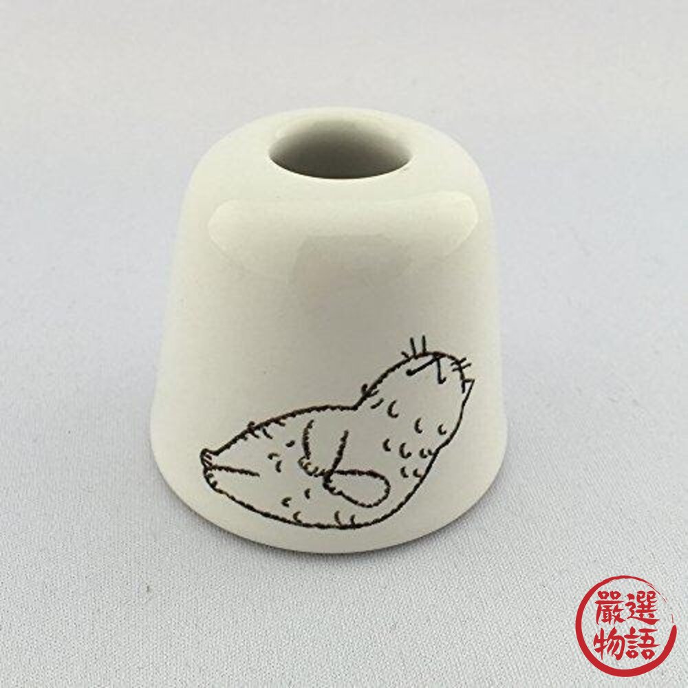 現貨 日本 貓咪收納架 Chaton 陶瓷 牙刷架 筆架 生活小物 牙刷座 浴室收納 日本進口-圖片-2