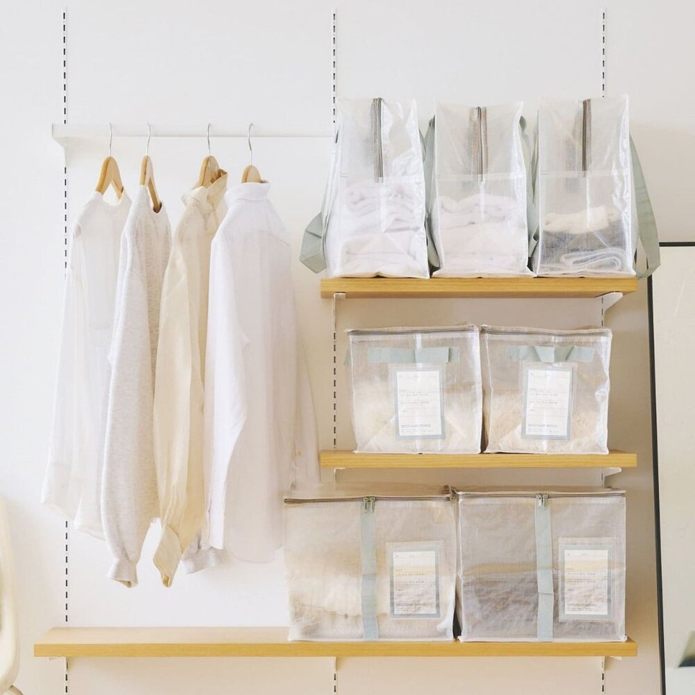 SF-020830-日本 3COINS 超實用收納袋 手提行李袋 | 棉被收納 搬家袋 大型收納袋 衣物收納袋 束帶 日本進口