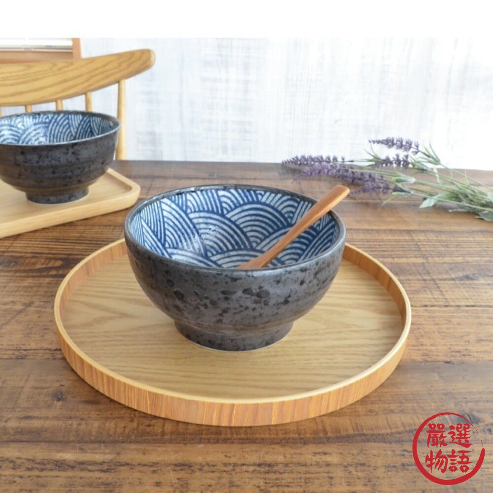 日本製 美濃燒 青海波六兵衛丼飯碗 日本製碗 湯碗 1000ml 湯麵碗 碗公 陶瓷碗 日本碗 美濃燒碗 日本進口-圖片-1