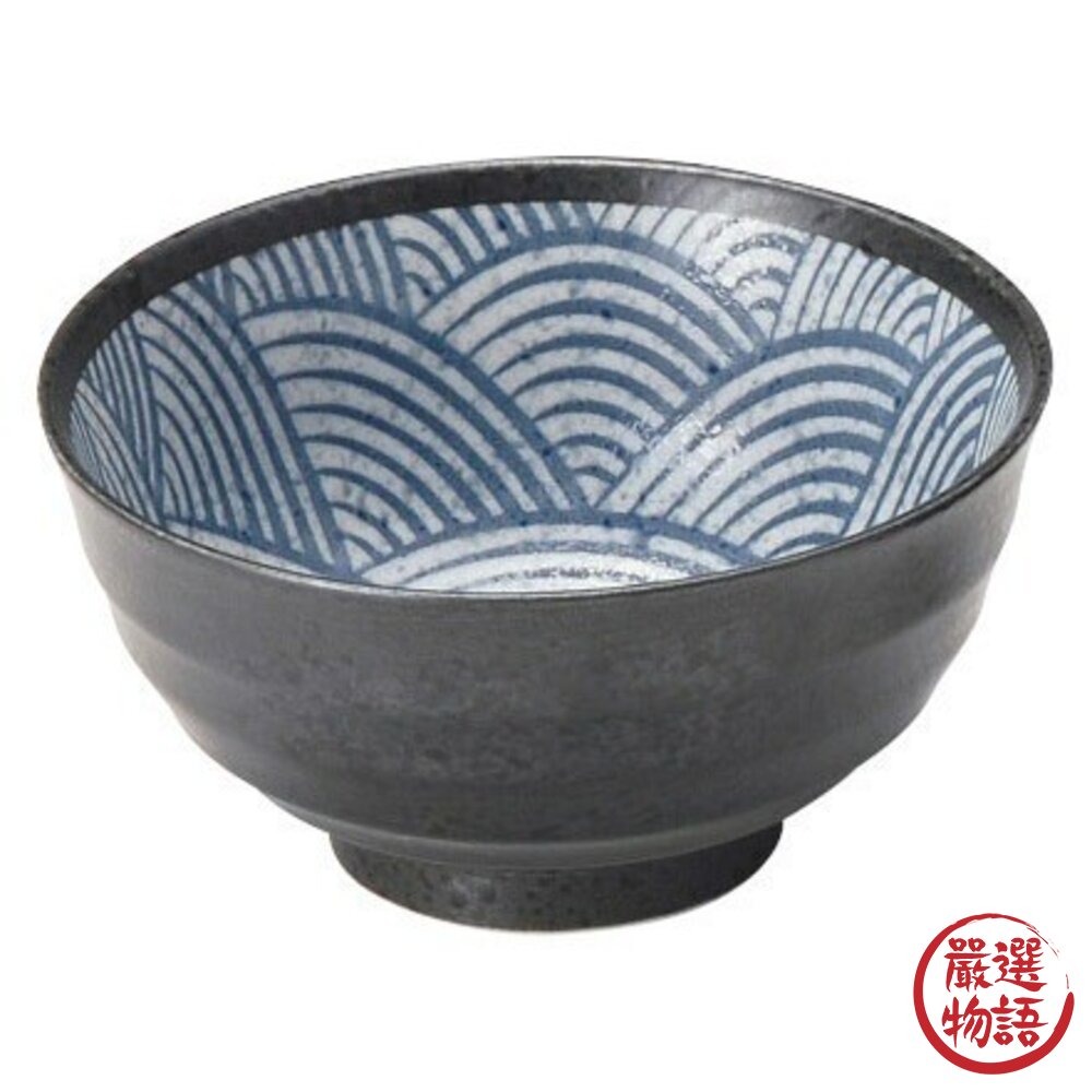 日本製 美濃燒 青海波六兵衛丼飯碗 日本製碗 湯碗 1000ml 湯麵碗 碗公 陶瓷碗 日本碗 美濃燒碗 日本進口-圖片-2