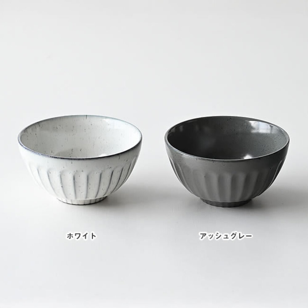 SF-020877-日本 飯碗 白灰窯茶碗 夫妻碗 見谷陶器 日本製飯碗 粉引刻紋 小碗 陶瓷碗  對碗 owl飯碗 日本進口