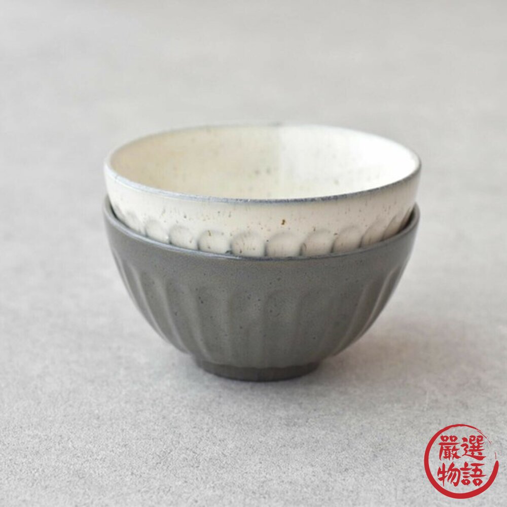 日本製見谷陶器 飯碗 白灰窯茶碗 夫妻碗 | 日本製飯碗 粉引刻紋 小碗 陶瓷碗 對碗 owl飯碗 日本進口-圖片-5