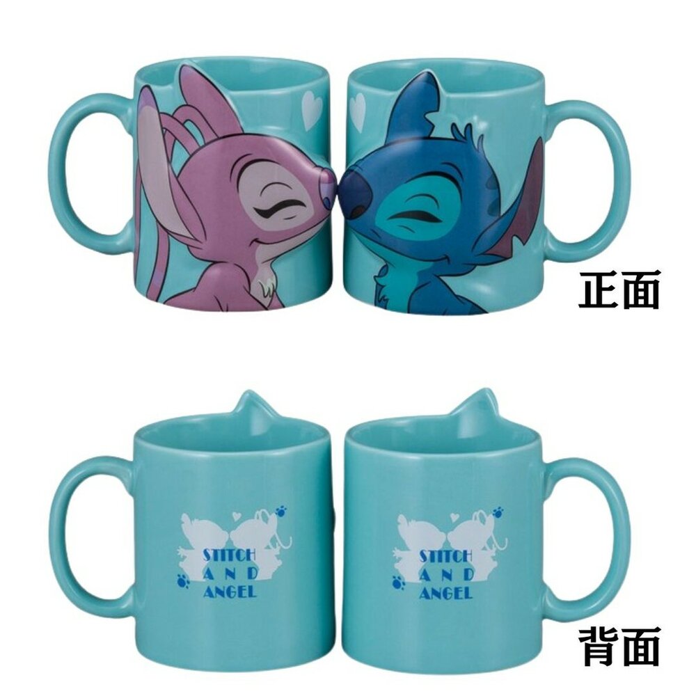 SF-020881-現貨 日本可愛馬克杯2入 不二家 湯姆貓與傑利鼠 史迪奇 300ml 對杯 咖啡杯 水杯 立體造型 附禮盒 日本進口