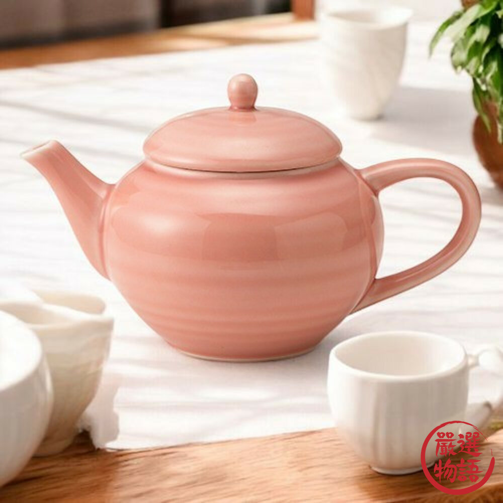 現貨 日本製 Miyama深山 圓潤粉 朱赤釉陶瓷小茶壺 泡茶壺 小茶壺 美濃燒 茶壺 陶瓷茶壺 日本進口 封面照片