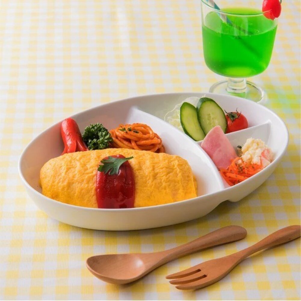 SF-020912-白瓷橢圓造型三格分隔盤 日本  | 211餐盤 餐盤 可微波 分隔餐盤 白色 素色 日本進口