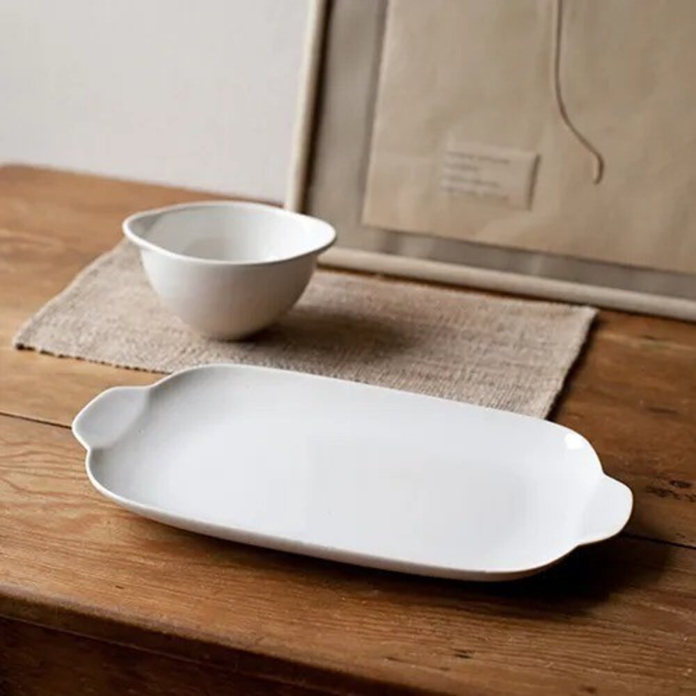 SF-020915-日本製 4th market 簡約早午餐盤 milch系列 早餐盤 午餐盤 主菜盤 沙拉盤 長盤 日本進口