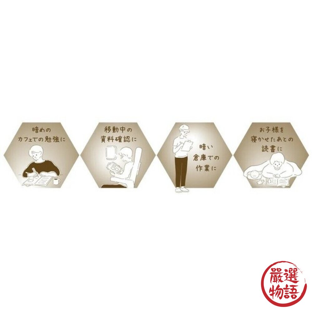 日本文具 燈光夾 夜間學習 SUN-STAR 書夾 閱讀夾 燈光書夾 照明夾子 閱讀燈光夾 隨身燈夾 日本進口-圖片-6