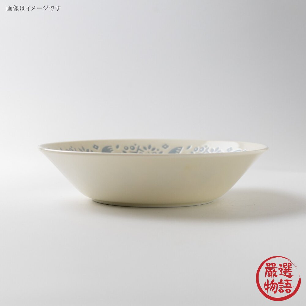 日本製 LINTU 小鳥植物深盤 美濃燒 咖哩盤 陶瓷盤 餐盤 盤子 盤 日式餐具 北歐風-圖片-4
