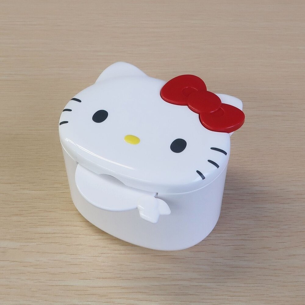 SF-020972-牙齒矯正維持器專用清洗盒 日本製 限定款 Hello Kitty  假牙 維持器 浸泡盒 收納盒 清洗盒 日本進口