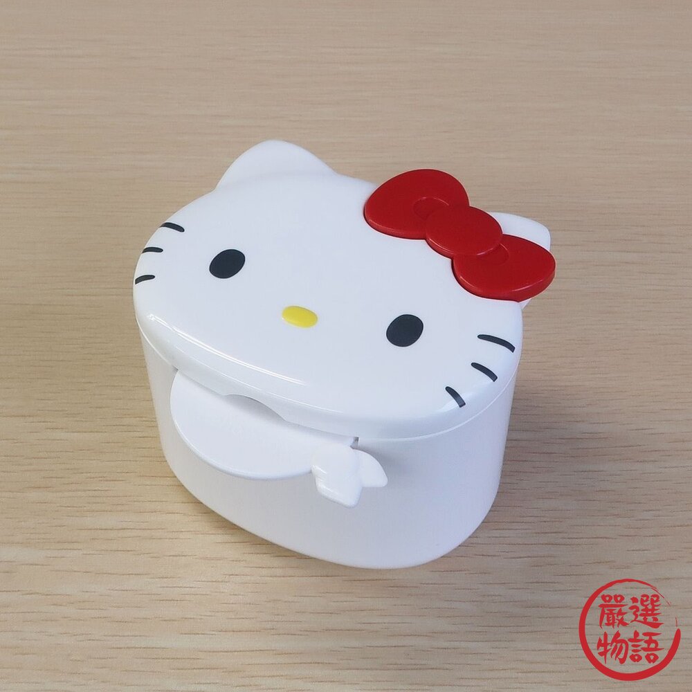 日本製 限定款 Hello Kitty 牙齒矯正維持器專用清洗盒|假牙 維持器 浸泡盒 收納盒 清洗盒 日本進口-圖片-1