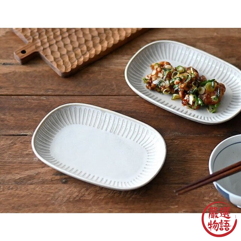 日本製美濃燒 陶瓷十草橢圓盤 飯碗 湯碗 配菜盤 | 小菜盤 方盤 魚盤 陶瓷盤 簡約方盤 十草盤 日本製餐碗 全6色-圖片-5