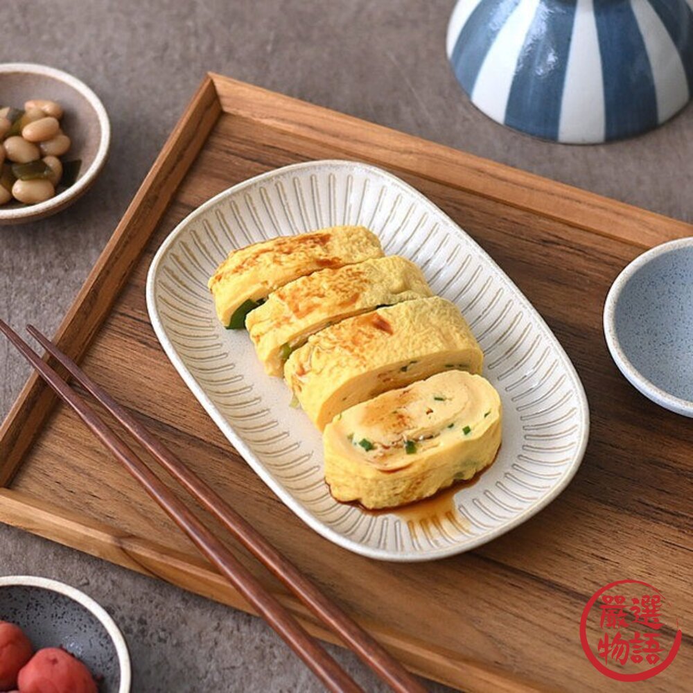 日本製美濃燒 陶瓷十草橢圓盤 飯碗 湯碗 配菜盤 | 小菜盤 方盤 魚盤 陶瓷盤 簡約方盤 十草盤 日本製餐碗 全6色-圖片-6