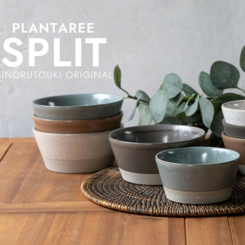 SF-021118-現貨 日本 美濃燒 陶瓷寬碗 13cm 大口徑 沙拉碗 麥片 水果碗 Minorutouki SPLIT系列 日本進口