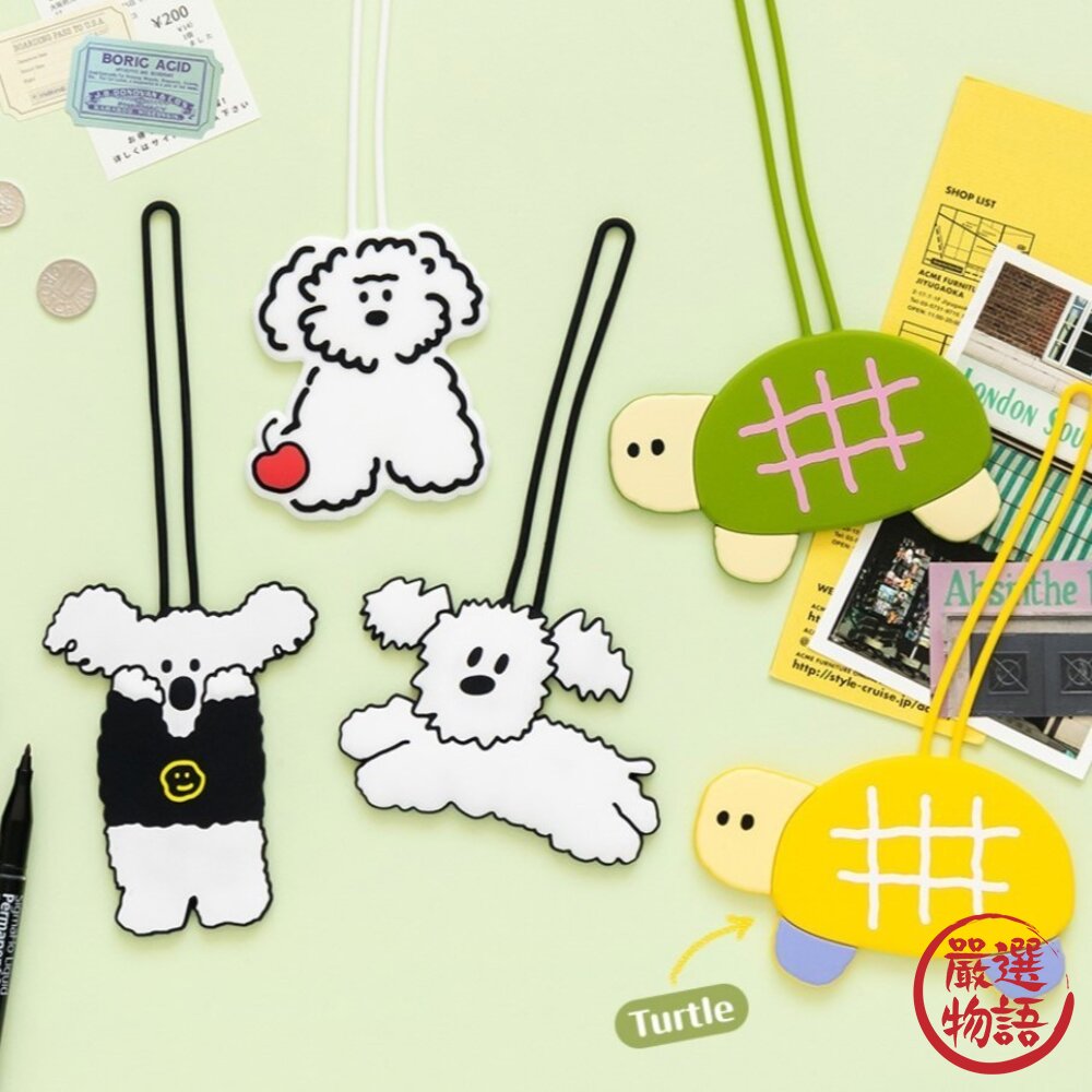 韓國文創 Romane 行李吊牌 ver.3 可愛吊牌|掛牌 吊飾 行李箱 Brunch Brother 日本進口-圖片-1