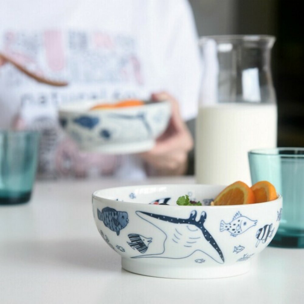SF-021134-現貨 日本 natural69 波佐見燒 海洋生物造型碗 麥片碗 沙拉碗 咖哩碗 湯碗 cocomarine 日本進口