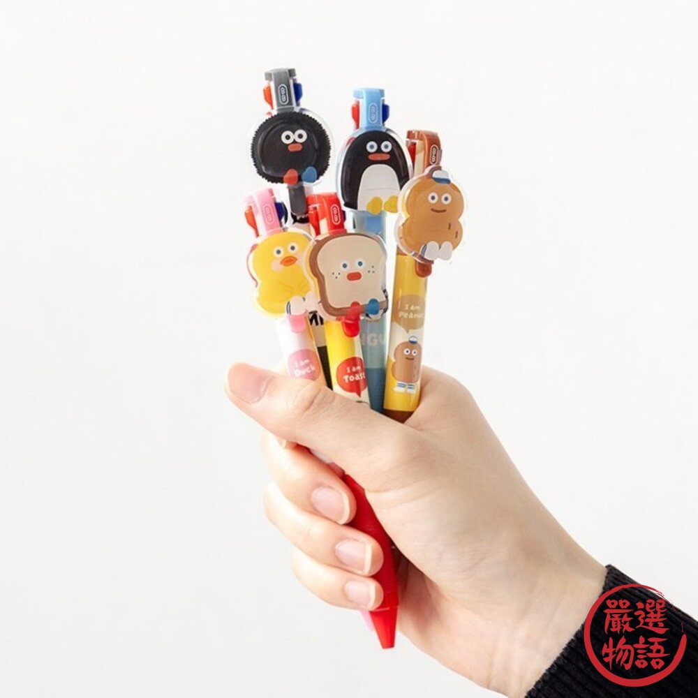 韓國文創 Romane 0.4mm 3色按壓筆 中性筆 | 原子筆造型 原子筆 按壓原子筆 開學文具-圖片-3