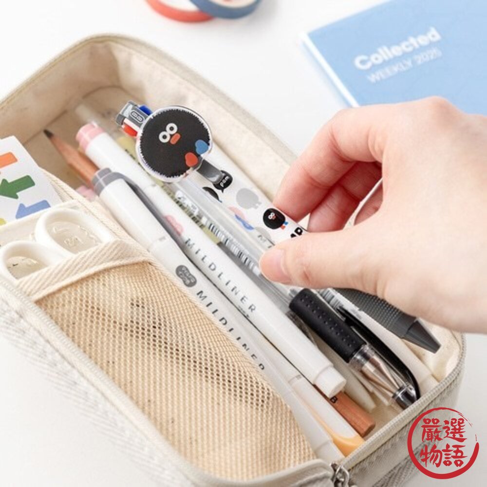 韓國文創 Romane 0.4mm 3色按壓筆 中性筆 | 原子筆造型 原子筆 按壓原子筆 開學文具-圖片-5