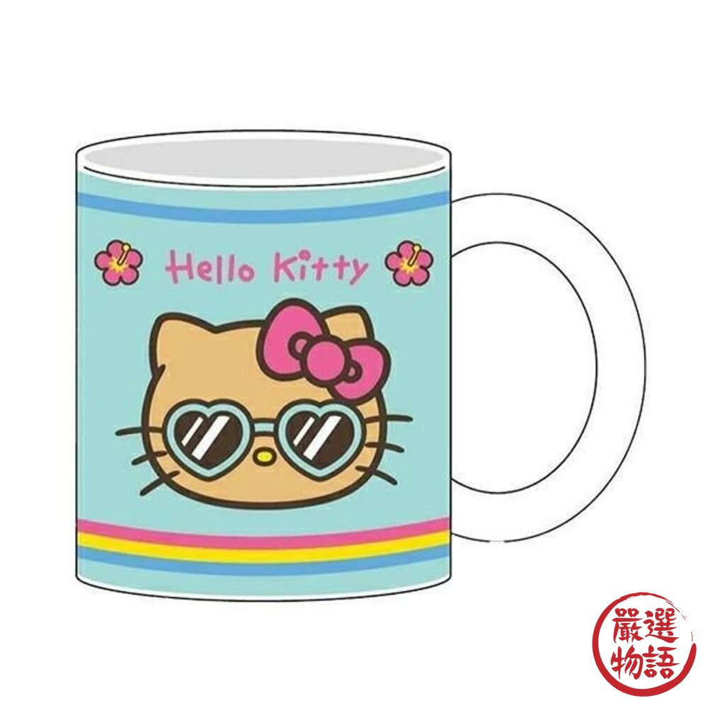 日燒Hello Kitty 馬克杯 兩色可選 | 烤焦 燒焦 曬黑Kitty 杯子-圖片-1