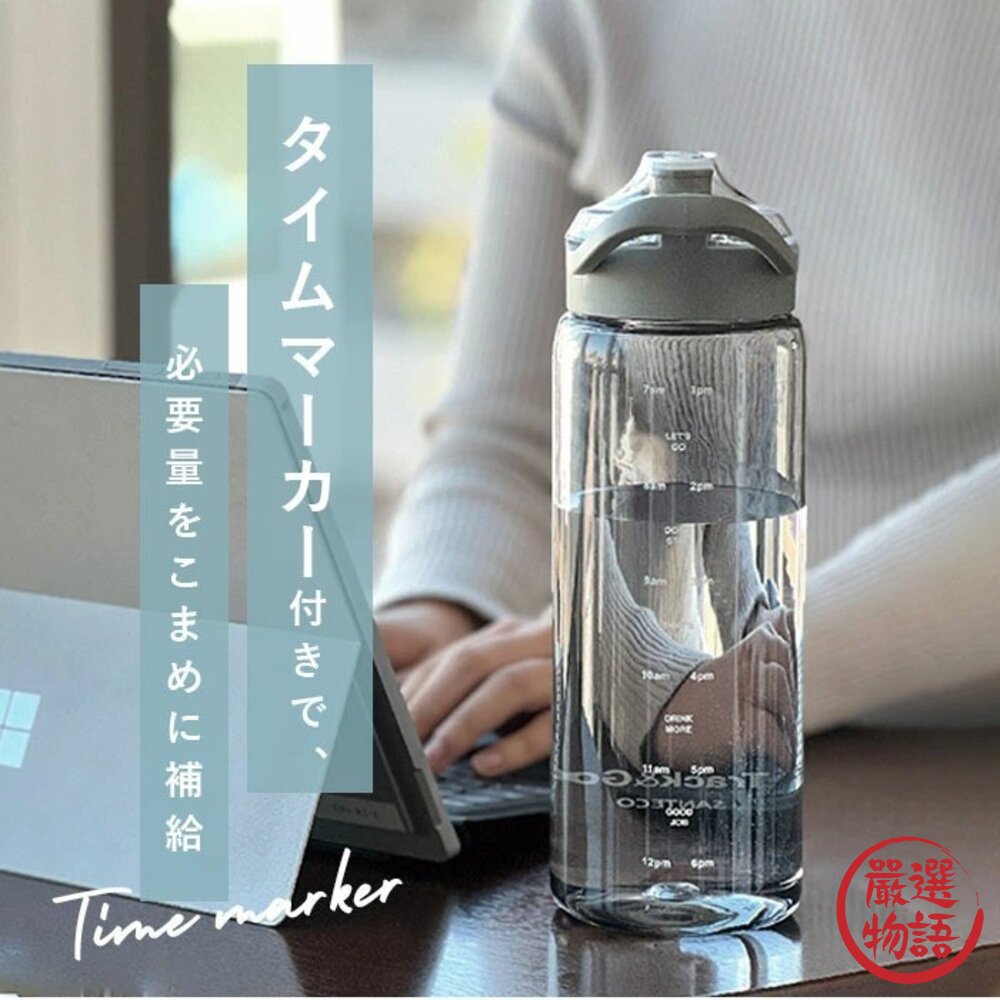 大容量 每日飲水提醒 SANTECO 1L 冷水壺 | Track&Go 運動水壺 冷水壺 輕量輕便 封面照片