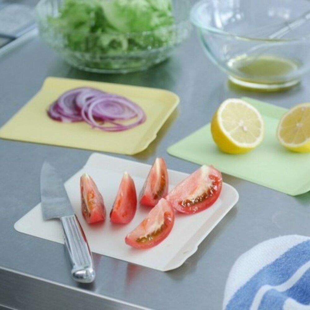 SF-021173-現貨 日本廚房小物 切菜板 小砧板 抗菌 便攜 三入組 NATURE 迷你 塑膠砧板 薄型砧板 露營砧板 日本進口