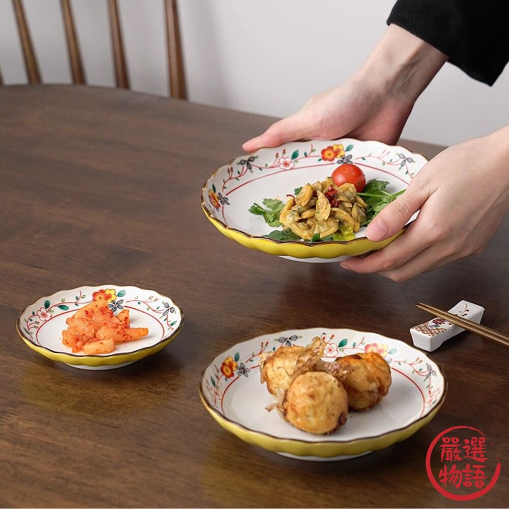 日本 美濃燒 吾山窯 彩十草 梅花 吉祥紋6吋盤 | 宮廷 中國風 圓盤 分菜盤 點心盤 甜點碗 吉祥紋 封面照片