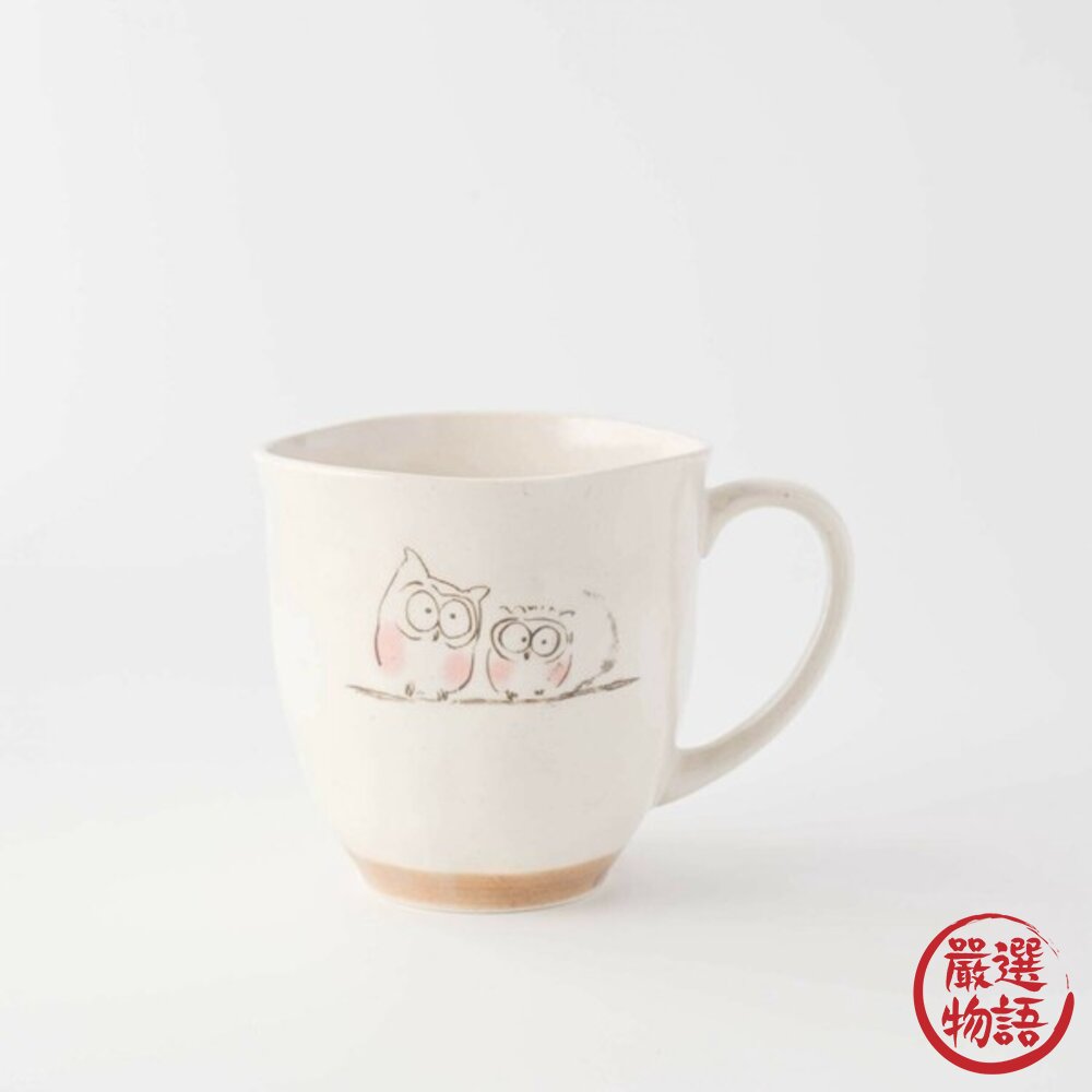日本美濃燒 貓頭鷹 杯子 | 紅茶杯 咖啡杯 陶瓷杯-圖片-1