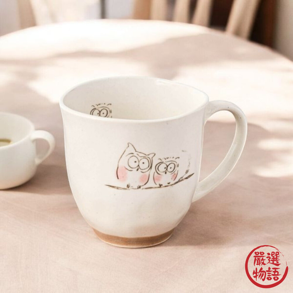 日本美濃燒貓頭鷹杯子|紅茶杯咖啡杯陶瓷杯