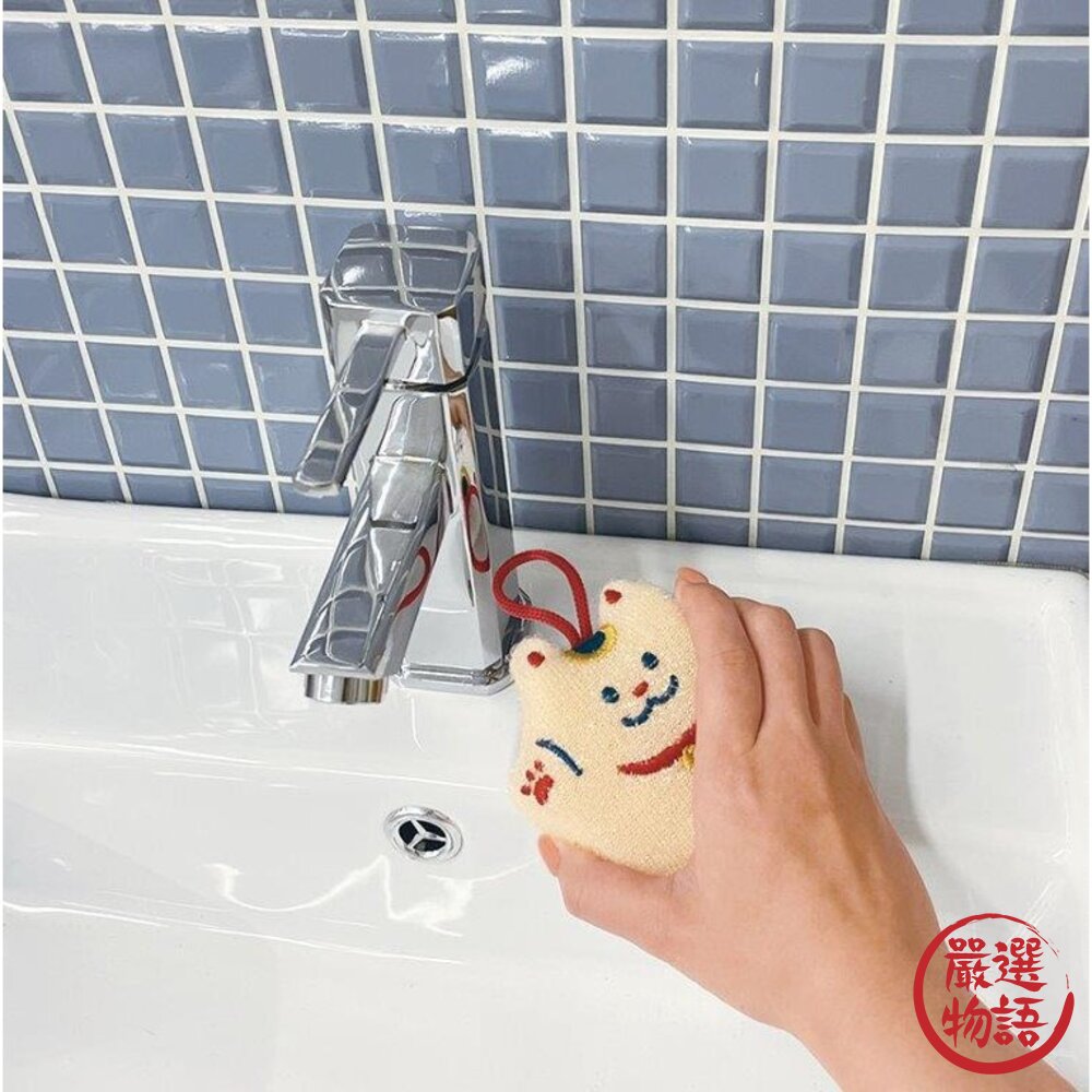 開運海綿 清潔海綿 附掛繩 DECOLE | 達摩 富士山 柴犬 招財貓 菜瓜布 海綿 廚房 造型海綿 封面照片