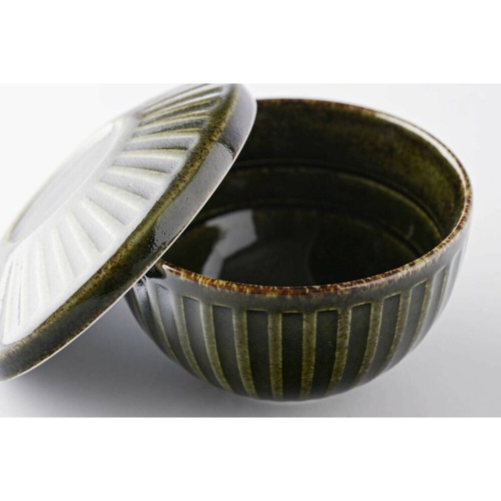 SF-021274-日本製 美濃燒 飯碗附蓋 蓋碗 湯碗 | 帶蓋飯碗 含蓋碗 | 陶瓷附蓋碗 陶瓷碗 11cm