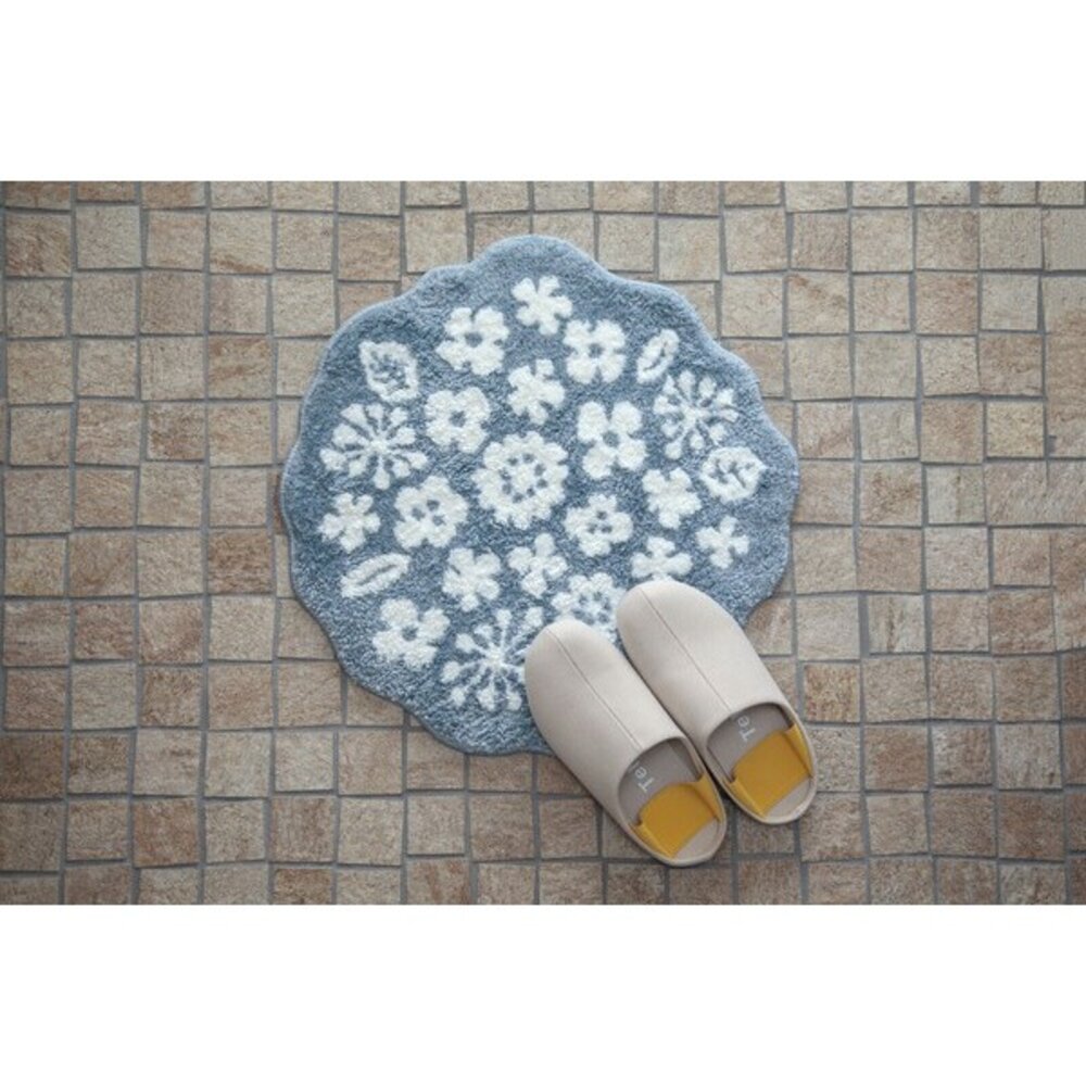 SF-021275-日本 Kukka Lokki 花與海鷗 北歐風地墊 地毯 | 腳踏墊 玄關 浴室踏墊 防滑吸水 小地毯