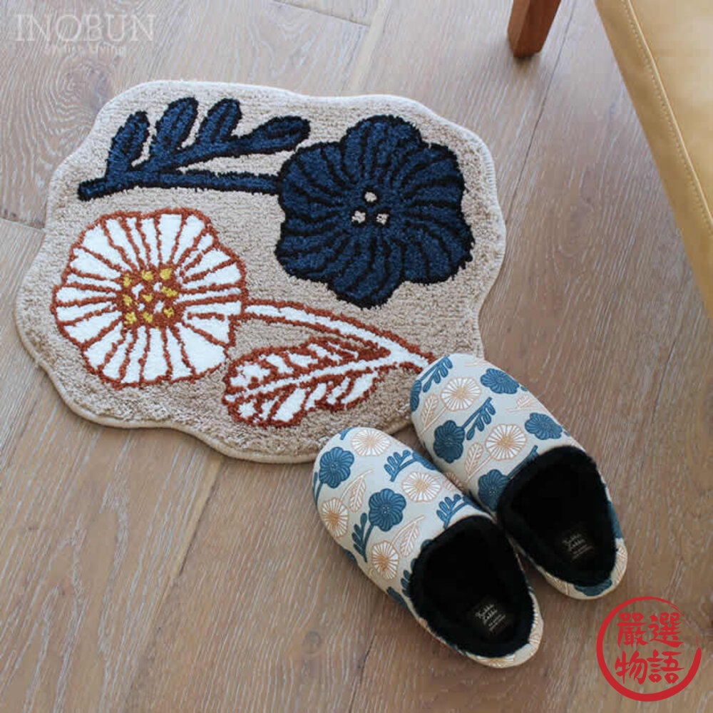 日本 Kukka Lokki 花與海鷗 北歐風地墊 地毯 | 腳踏墊 玄關 浴室踏墊 防滑吸水 小地毯-圖片-3