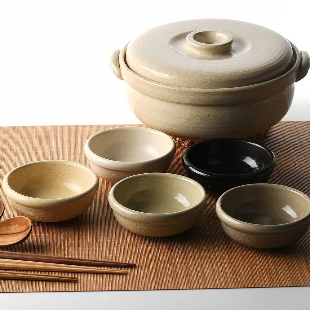 SF-021286-日本製萬古燒 餐碗 飯碗 粗陶 五色 4th Market｜小鉢 耐熱陶瓷 小碗 陶瓷碗 手作釉 日本進口