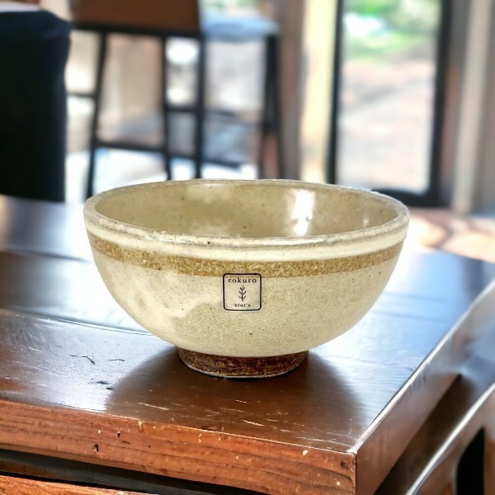 SF-021293-日本製六魯鏽一本粉引飯碗 250ml 陶瓷碗｜餐碗 日本碗 日式懷舊風餐具