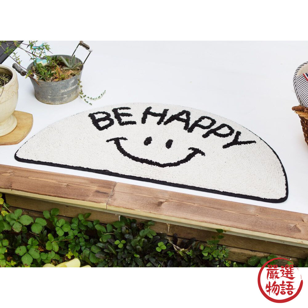 日本笑臉半圓造型地墊|腳踏墊 TOMO 絨毛地墊 居家生活 擺飾 地毯 造型地墊 廚房地墊 浴廁地墊-圖片-2