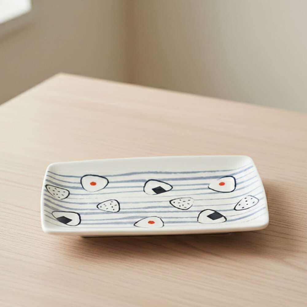 SF-021352-飯糰長盤 盤子 點心盤 魚盤 擺盤 料理盤 | 燒烤盤 長方盤 長條盤 壽司盤 生魚片盤