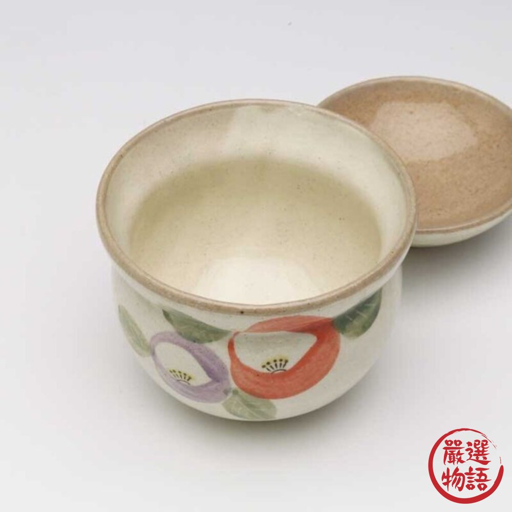 日本製紅色陶瓷過年吉祥蓋碗 碗 蒸蛋碗 甜點碗 | 茶碗蒸 日本碗 帶蓋碗 湯盅 湯碗 燕窩碗-圖片-7