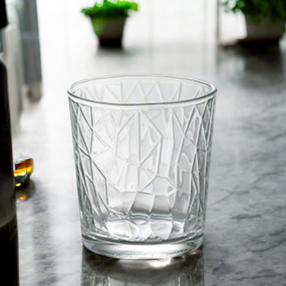 SF-021376-日本進口 鑽石雕刻玻璃杯 220ml 威士忌 冰酒杯 水杯 | 咖啡杯 烈酒杯 調酒杯 玻璃杯 啤酒杯
