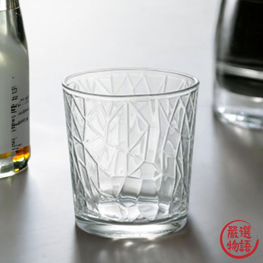 日本進口 鑽石雕刻玻璃杯 220ml 威士忌 冰酒杯 水杯 | 咖啡杯 烈酒杯 調酒杯 玻璃杯 啤酒杯-圖片-1