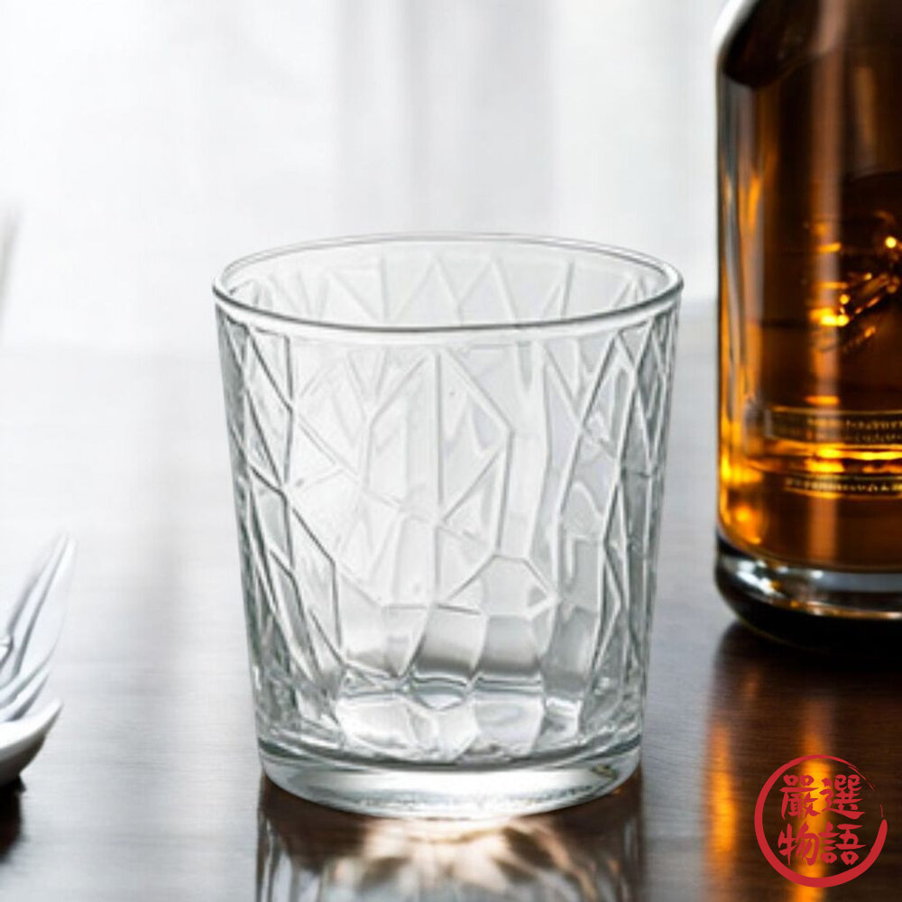 日本進口 鑽石雕刻玻璃杯 220ml 威士忌 冰酒杯 水杯 | 咖啡杯 烈酒杯 調酒杯 玻璃杯 啤酒杯-圖片-3