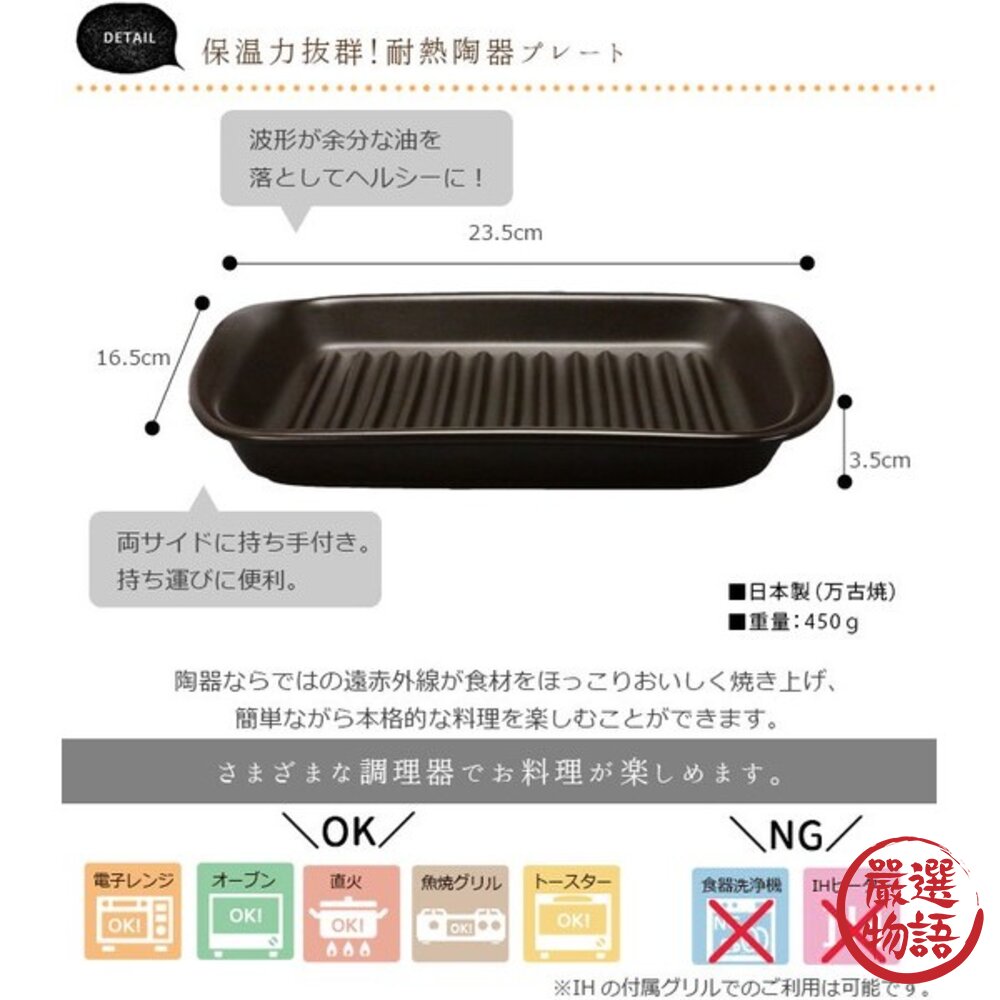 日本製可直火耐熱陶烤盤 一盤搞定烤‧煎‧熱 免洗鍋也能上桌 | 萬古燒 露營烤盤 烤肉盤 烤箱烤盤 烤盤 日本進口-圖片-3