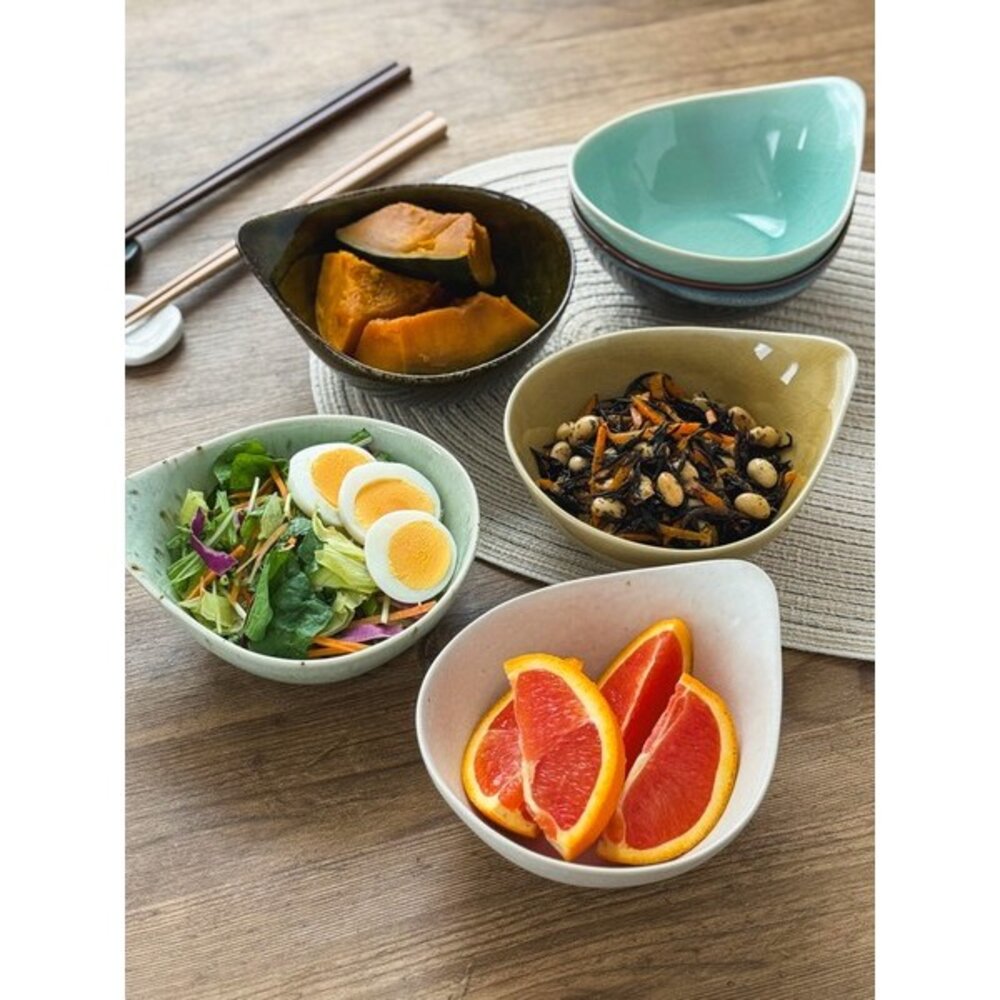 SF-021421-日本 六色 水滴碗 美濃燒 關東煮 日式風格 小菜碗 | 湯碗 飯碗 日本製碗 碗 甜點碗 帶柄碗 煮物缽