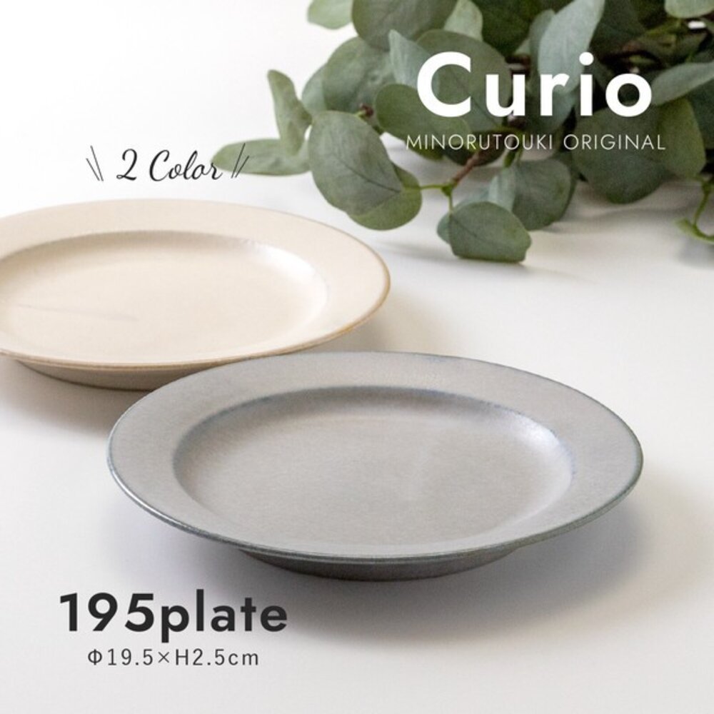SF-021441-現貨 日本製 餐盤 美濃燒 CURIO 霧面藍灰 米白 深盤 深碗 甜點盤 圓盤 湯碗 咖哩盤 陶瓷盤 霧面盤 日本進口