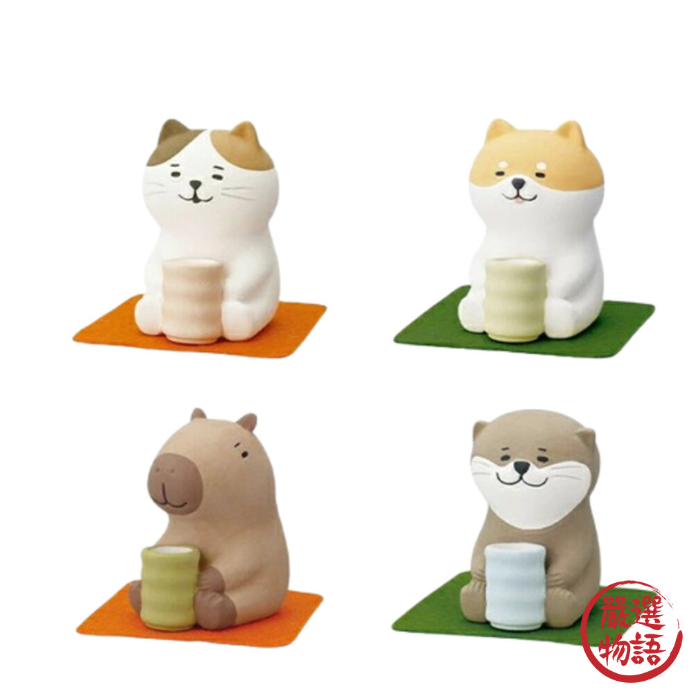 超可愛 擴香石公仔 香氛擴香石 精油擴香石 | 擺件 陶瓷 貓 柴犬 水獺 卡皮巴拉-圖片-1