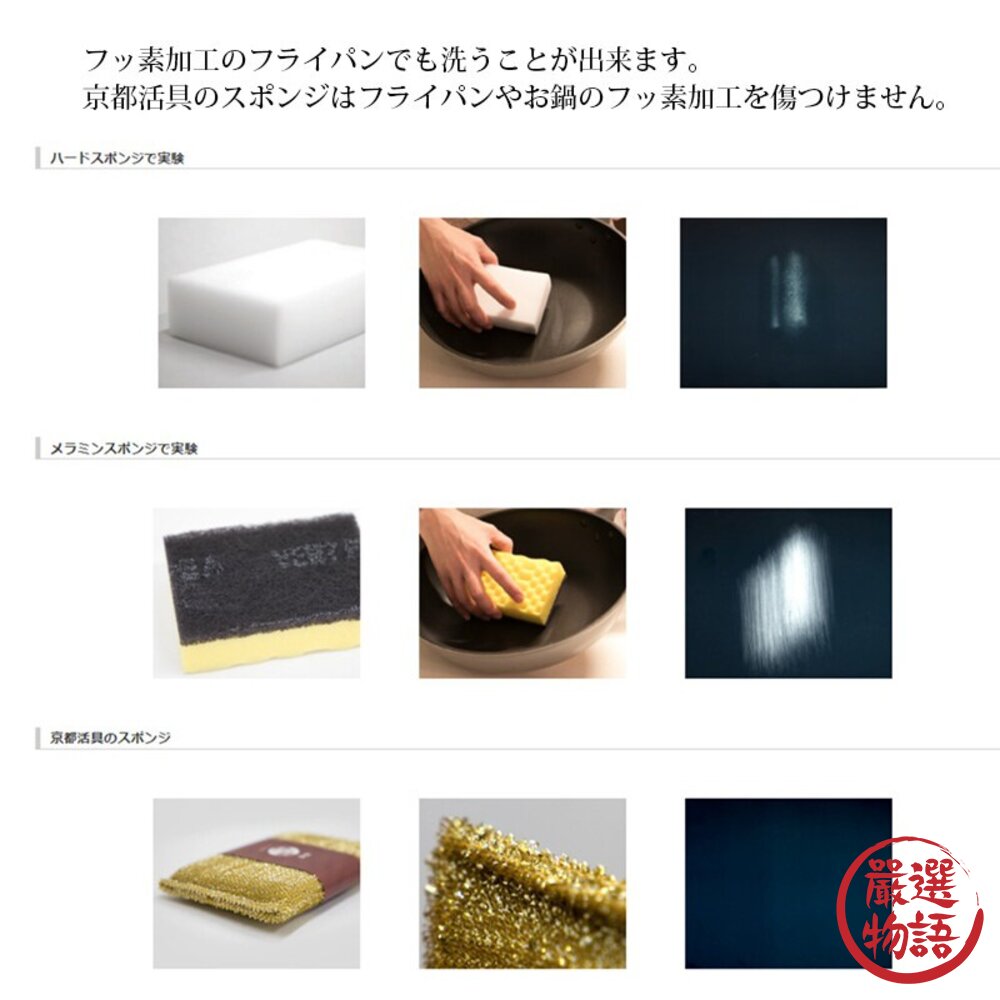 日本製 京都活具 專用海綿 鍋具 餐具 菜瓜布 | 洗碗海綿 清潔海綿 海綿菜瓜布 廚房用具 快速 去汙 日本進口-圖片-6