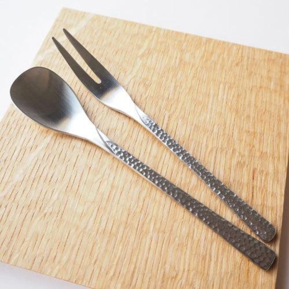 SF-021515-現貨 日本製 elfin 鎚目 不鏽鋼 湯匙 高桑金屬｜銀鱗 霧面 餐具 勺子 咖啡匙 攪拌匙 匙 小湯匙 日本進口