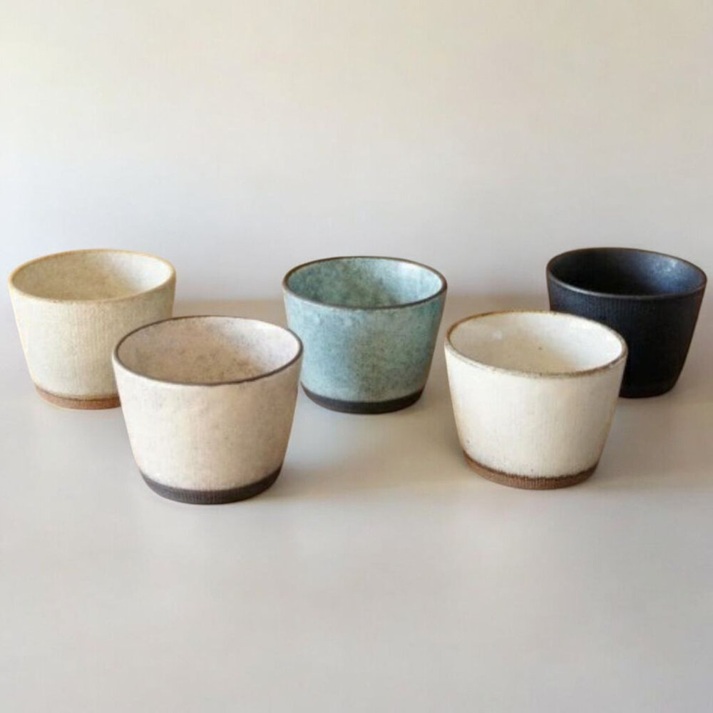 SF-021535-日本製 手工茶杯 豬口杯 寬口小碗 | Tojiki Tonya 甜點碗 優格碗 蕎麥麵 日本茶杯 粗陶啞光 日本進口