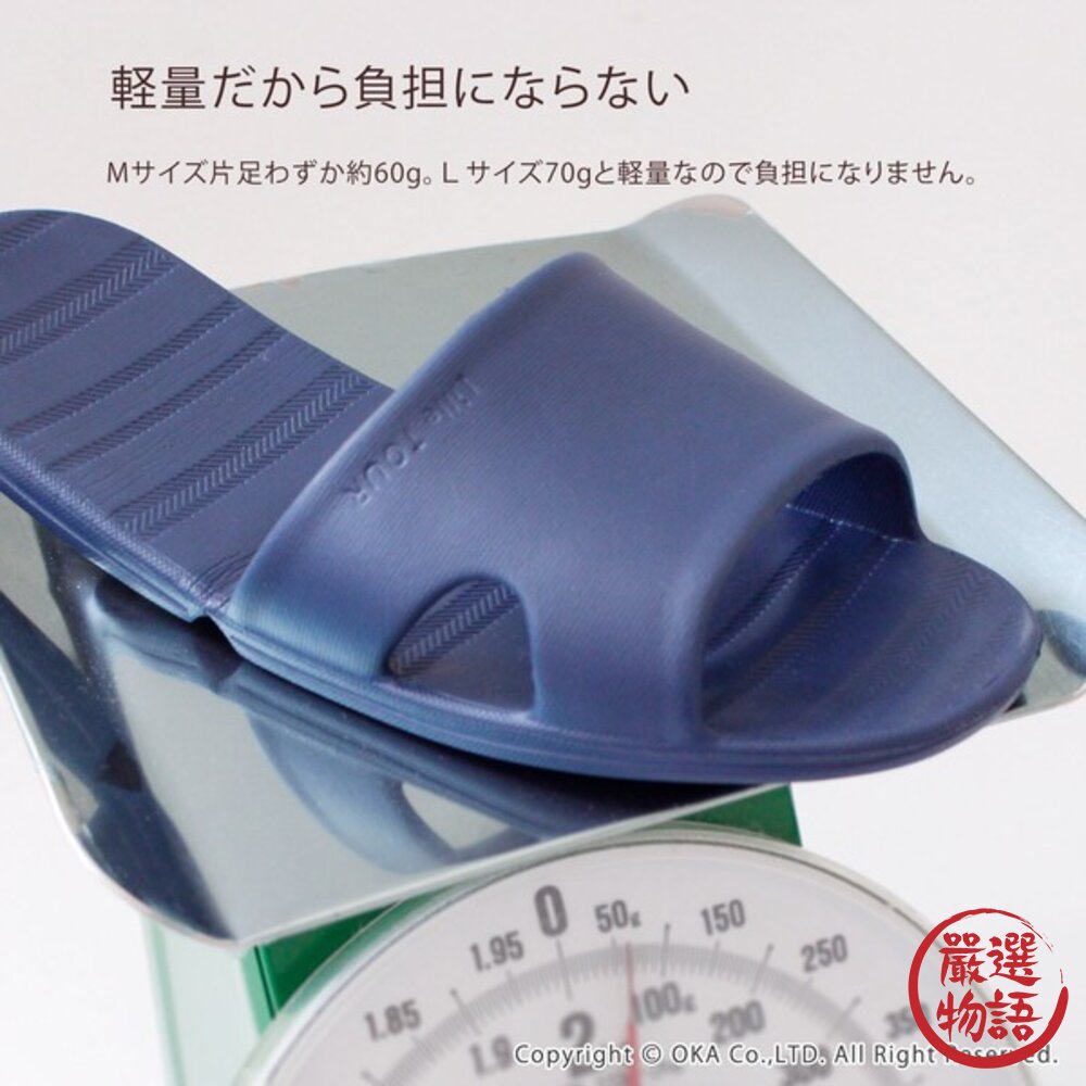 日本 OKA PLYS 旅行推薦 可折疊輕量防水拖鞋 M/L 附收納袋 | 旅行用拖鞋 室內拖鞋 浴室拖鞋 日本進口-圖片-3