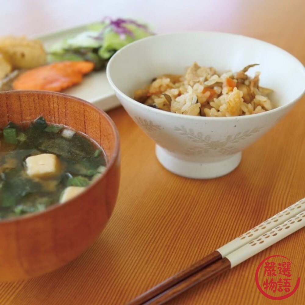 日本製 波佐見燒 飯碗 BISQUE 綾葉 | 高台碗 夫妻碗 對碗 陶瓷碗 結婚禮物-圖片-7