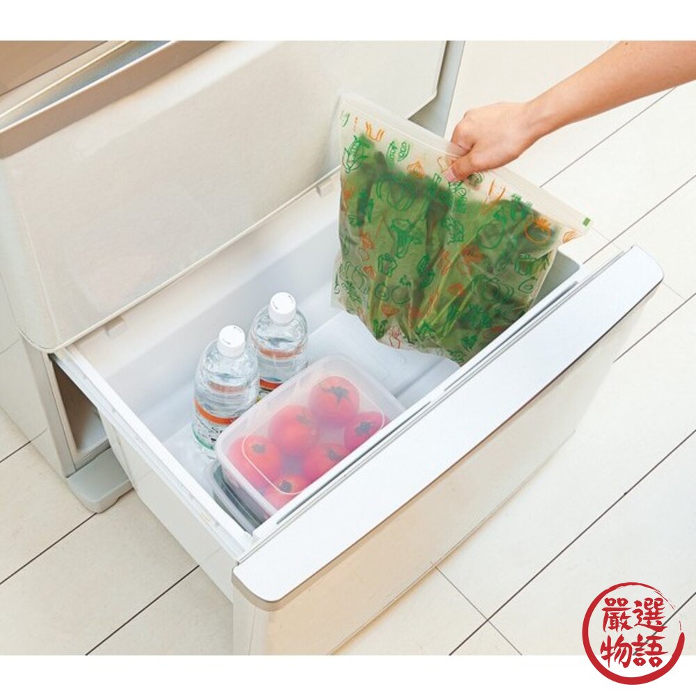 日本製 COGIT 米糠蔬果保鮮袋 8入 | 夾鏈袋 保鮮袋 水果保鮮袋 長效保鮮 可重複使用 密封袋 日本進口-圖片-8