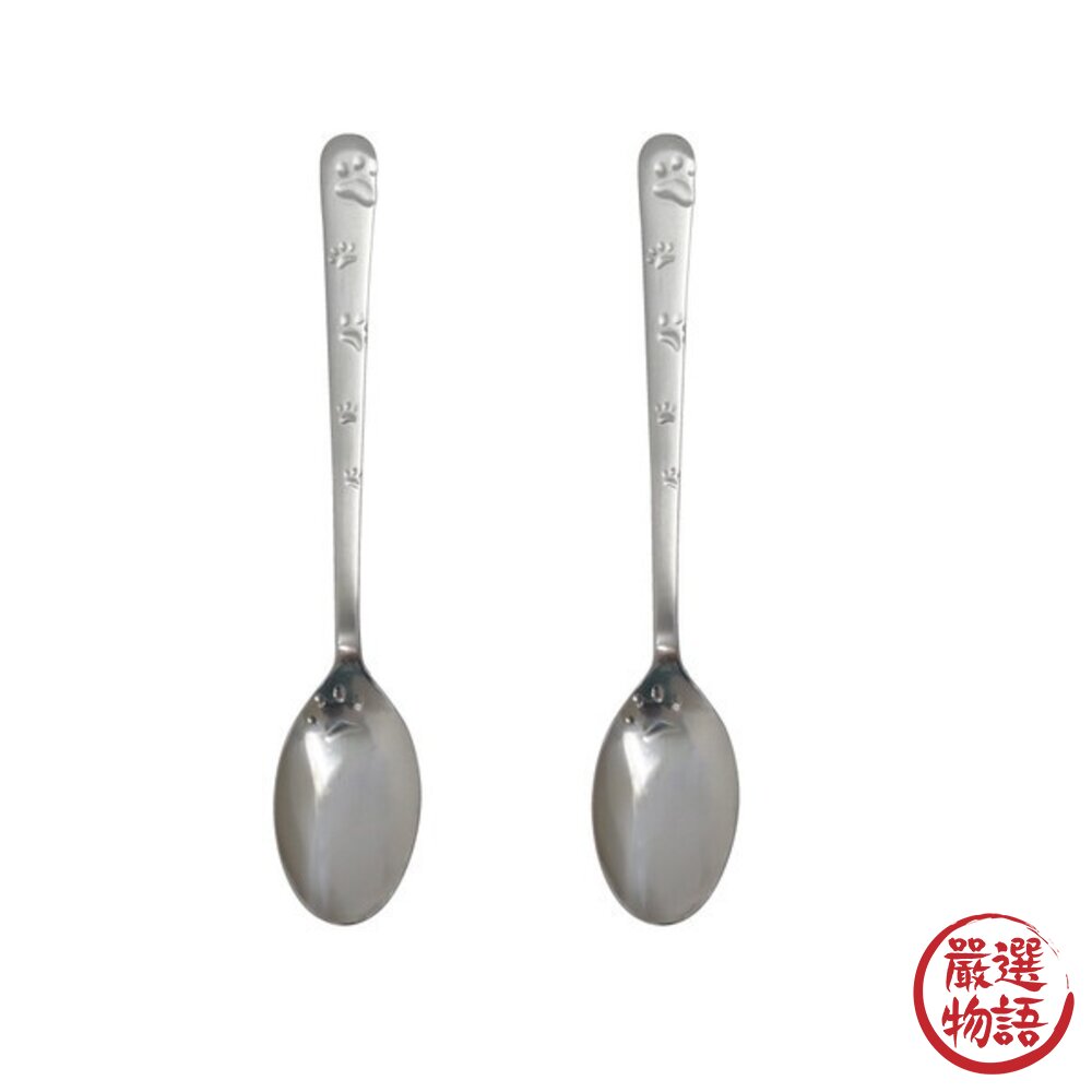 日本製 田中箸店 爪印湯匙 叉子 一組2入 | 叉子 湯匙 蛋糕叉 水果叉 環保餐具 不鏽鋼餐具 小餐具 日本進口-圖片-2